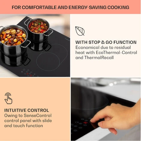 Klarstein Virtuosa 5 Built-in Hob 5 Zones 8500 W Glass Ceramic 4 Klarstein Virtuosa 5 Built-in Hob 5 Zones 8500 W Glass Ceramic - Image 4