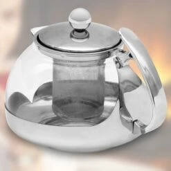 Deuba Glass Teapot Tea Maker 1.2 L With Removable Stainless Steel Tea Strainer Insert Infuser Loose Tea Leaf -Home Chef Shop 17464119 4