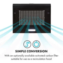 Klarstein Capannina Undercounter Hood 60cm 166m³ / H LED Stainless Steel Black -Home Chef Shop 19162066 3