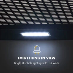 Klarstein Capannina Undercounter Hood 60cm 166m³ / H LED Stainless Steel Black -Home Chef Shop 19162066 4