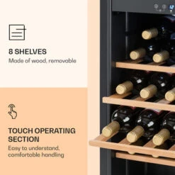 Klarstein Vinamour 54 Duo Wine Refrigerator 2 Zones 148 Litres 54 Bottles Touch Display -Home Chef Shop 22969197 5