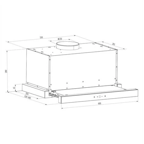 Klarstein Vinea Substructure Cooker Hood Extractor Hood Flat Screen Hood 60cm Black 5 Klarstein Vinea Substructure Cooker Hood Extractor Hood Flat Screen Hood 60cm Black - Image 5