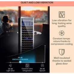 Klarstein Vinovilla Grande 165 Built-in Uno Wine Fridge 425l 165Fl. 3-colour Glass Door -Home Chef Shop 22969415 4