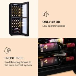 Klarstein Shiraz 39 Duo Wine Fridge 2 Zones 105l 39 Bottles -Home Chef Shop 22969633 5