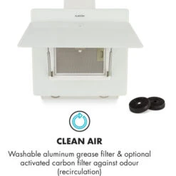 Klarstein Klarstein Aurica 60 Cooker Hood 60cm 600 M³/h LED Touch Glass White -Home Chef Shop 22969682 5