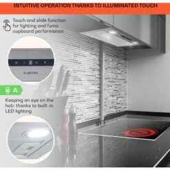 Klarstein Paolo Cooker Hood Built-in 52,5 Cm EEC: A 593 M³/h LED Touch -Home Chef Shop 22969732 4