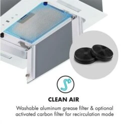 Klarstein Hektor Cooker Extractor Hood Built-in 52cm Exhaust: 530 M³ / H LED Touch Glass -Home Chef Shop 22969737 5