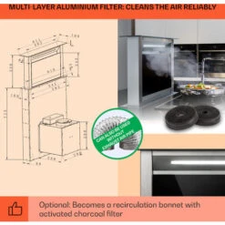 Klarstein Royal Flush Eco Cooker Hood 60 Cm 576 M³/h A+ -Home Chef Shop 22969738 5
