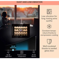 Klarstein Vinsider 24 Built-In Uno Onyx Edition Built-In Wine Fridge 24 Bottles 57 L -Home Chef Shop 22969792 4