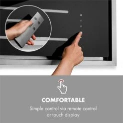 Klarstein High Line Ceiling Hood 90cm 410 M3 / H 75W 3 Steps Remote Control Black -Home Chef Shop 22969846 3