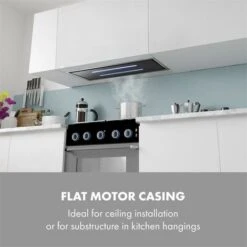 Klarstein High Line Ceiling Hood 90cm 410 M3 / H 75W 3 Steps Remote Control Black -Home Chef Shop 22969846 5