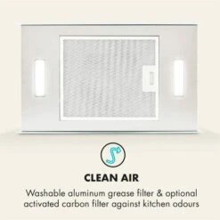 Klarstein Kronleuchter L Island Exhaust Hood 60cm Exhaust Air: 590m³ / H LED Touch White -Home Chef Shop 22969886 4