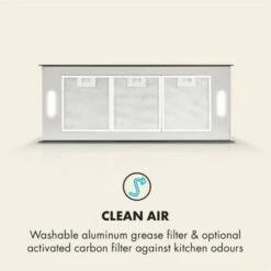 Klarstein Kronleuchter XL Island Exhaust Hood 90cm Exhaust Air: 590m³ / H LED Touch Black -Home Chef Shop 22969887 4