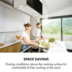 Klarstein Kronleuchter XL Island Exhaust Hood 90cm Exhaust Air: 590m³ / H LED Touch Black -Home Chef Shop 22969887 5