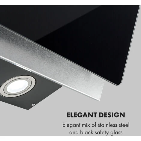 Klarstein Alessia Cooker Extractor Hood Head Free Hood 350 M³ / H Push Control Black 3 Klarstein Alessia Cooker Extractor Hood Head Free Hood 350 M³ / H Push Control Black - Image 3