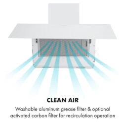 Klarstein Laurel 60 Cooker Extractor Hood 60cm Exhaust Air: 350 M³ / H LED Touch White 8 Klarstein Laurel 60 Cooker Extractor Hood 60cm Exhaust Air: 350 M³ / H LED Touch White -Home Chef Shop 22970454 4