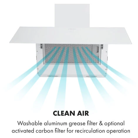 Klarstein Laurel 60 Cooker Extractor Hood 60cm Exhaust Air: 350 M³ / H LED Touch White 4 Klarstein Laurel 60 Cooker Extractor Hood 60cm Exhaust Air: 350 M³ / H LED Touch White - Image 4