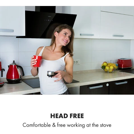 Klarstein Laurel 90 Cooker Extractor Hood 90cm Exhaust Air: 350 M³ / H LED Touch Black 5 Klarstein Laurel 90 Cooker Extractor Hood 90cm Exhaust Air: 350 M³ / H LED Touch Black - Image 5