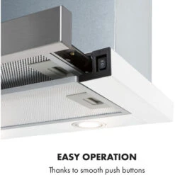 Klarstein Mariana 60 Flat Screen Hood 500 M³ / H Exhaust Air LED White -Home Chef Shop 22970532 4