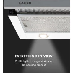 Klarstein Mariana 60 Flat Screen Hood 500 M³ / H Exhaust Air LED White -Home Chef Shop 22970532 5