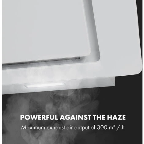 Klarstein Sofia 60 Extractor Hood 300 M³ / H Touch Control Glass Front White 3 Klarstein Sofia 60 Extractor Hood 300 M³ / H Touch Control Glass Front White - Image 3