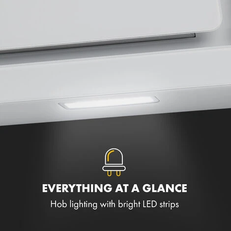 Klarstein Sofia 60 Extractor Hood 300 M³ / H Touch Control Glass Front White 5 Klarstein Sofia 60 Extractor Hood 300 M³ / H Touch Control Glass Front White - Image 5