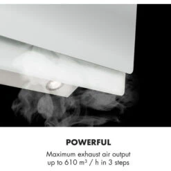 Klarstein Aurica 90 Cooker Hood 90 Cm 600 M³/h LED Touch Glass White -Home Chef Shop 23632458 3