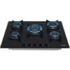 AREBOS Gas Hob 5 Burners Glass Ceramic Incl. Pot Rack & Ignition Fuse Autarkic Suitable For Natural Gas Or Propane Gas Gas Cooker Gas Cooker