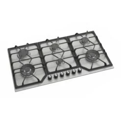 ViandPro - 90cm 6 Burner Stainless Steel Gas Hob With 2 Wok Burners