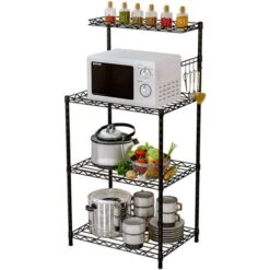 Livingandhome 3 Tier Microwave Oven Rack With Top Spice Shelf -Home Chef Shop 30685580 3