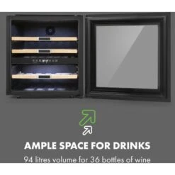 Klarstein Vinsider 36 Wine Fridge 2 Cooling Zones 5-22°C 85l Stainless Steel -Home Chef Shop 33502999 4