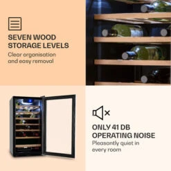 Klarstein Vinamour 26 Uno Wine Refrigerator 26 Bottles 88 Litres Stainless Steel LED -Home Chef Shop 33503294 5