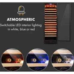 Klarstein Vinovilla Grande 165 Built-in Uno Onyx Large Capacity Wine Fridge 433 Litres 165 Bottles -Home Chef Shop 33503300 3