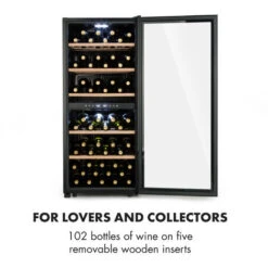 Klarstein Barossa 102 Duo Wine Refrigerator 102 Bottles 226 Litres 2 Zones Touch Control -Home Chef Shop 33503304 3