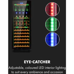 Klarstein First Class 84 Wine Cooler 4 Dispensers 84 Bottles 5-22 ° C Black -Home Chef Shop 33503305 4