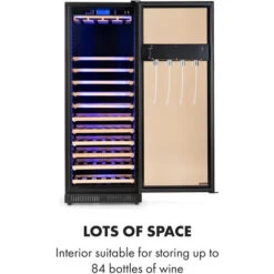 Klarstein First Class 84 Wine Cooler 4 Dispensers 84 Bottles 5-22 ° C Black -Home Chef Shop 33503305 5