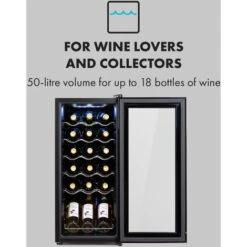 Klarstein Shiraz 18 Slim Uno Wine Refrigerator 50l 18Fl Touch Control Panel 5-18°C -Home Chef Shop 33503467 3