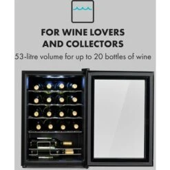 Klarstein Shiraz 20 Uno Wine Refrigerator 53 Litres 20 Bottles Touch Control Panel 5-18°C -Home Chef Shop 33503500 3