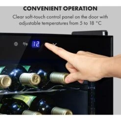 Klarstein Shiraz 20 Uno Wine Refrigerator 53 Litres 20 Bottles Touch Control Panel 5-18°C -Home Chef Shop 33503500 4