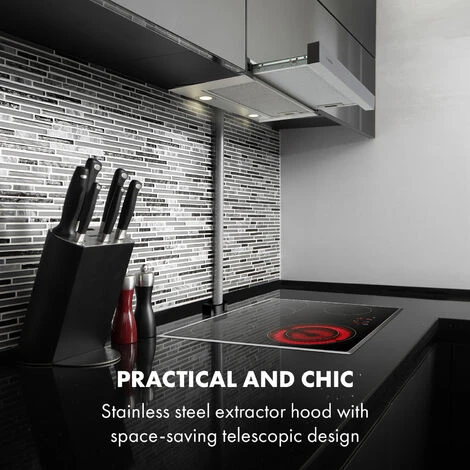 Klarstein Viola Extractor Hood Stainless Steel 59.6 Cm 612m³ / H EEC A Silver 2 Klarstein Viola Extractor Hood Stainless Steel 59.6 Cm 612m³ / H EEC A Silver - Image 2