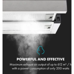 Klarstein Viola Extractor Hood Stainless Steel 59.6 Cm 612m³ / H EEC A Silver 8 Klarstein Viola Extractor Hood Stainless Steel 59.6 Cm 612m³ / H EEC A Silver -Home Chef Shop 33596672 4