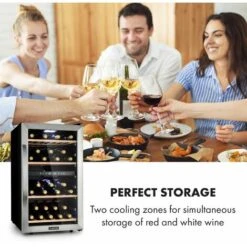 Klarstein Vinamour 45 Duo Wine Refrigerator 2 Zones 118 Ltr / 45 Fl 5-18 °C -Home Chef Shop 33765732 4
