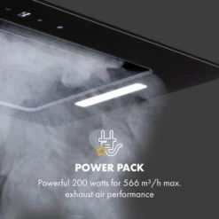 Klarstein Hektor Eco Fan Module 52 Cm 566 M³ / H Touch Glass Black -Home Chef Shop 35415170 3