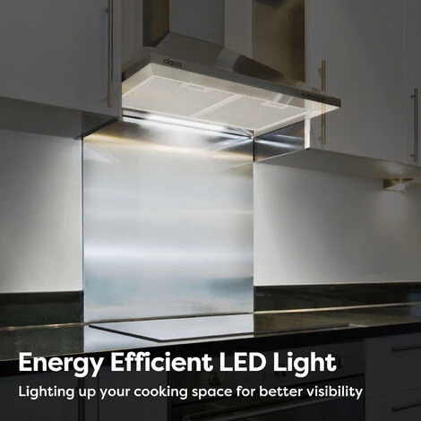 CIARRA 201SS60 Cooker Hood 60cm With Carbon Filters 370m3/h Class A Wall Mounted Extractor Hood 3 CIARRA 201SS60 Cooker Hood 60cm With Carbon Filters 370m3/h Class A Wall Mounted Extractor Hood - Image 3