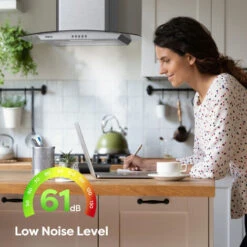 CIARRA 650m3/h 60cm Cooker Hood With Carbon Filter Class A Stainless Steel Glass Extractor Hood -506SS60 -Home Chef Shop 36409473 3