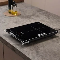 CIARRA Single Induction Hob 2000W, Touch Control Black Polished Crystal Glass Panel Safety Lock-CBTIH1 -Home Chef Shop 36409477 4