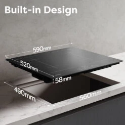 CIARRA Built-in 4 Zones Induction Hob, Integrated Electric Cooktop With 1 Flex Zone 7200W-CD4BFBIH -Home Chef Shop 36409494 5