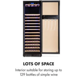 Klarstein First Class 129 Wine Cooler Dispenser 129 Bottles 5-22 ° C Black -Home Chef Shop 36812339 5