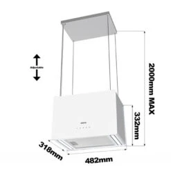 CIARRA 48cm Island Hood 700m3/h With 4-speed Extraction Class A++ Ceiling Hood-CD4850S 9 CIARRA 48cm Island Hood 700m3/h With 4-speed Extraction Class A++ Ceiling Hood-CD4850S -Home Chef Shop 42185722 5