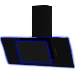 Edesa ART283103 90cm Aurora Led Halo Angled Glass Cooker Hood